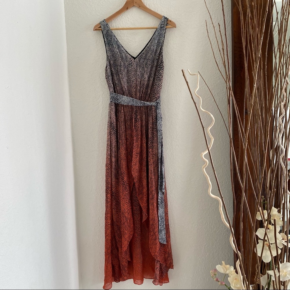 Guess Cheetah Pink/ Gray Sexy Mini Maxi Dress S